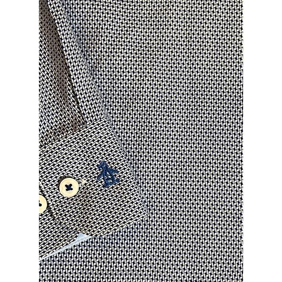 Original Penguin Men's Geometric Print Long Sleeve‎ Dress Shirt - Picture 8 of 11